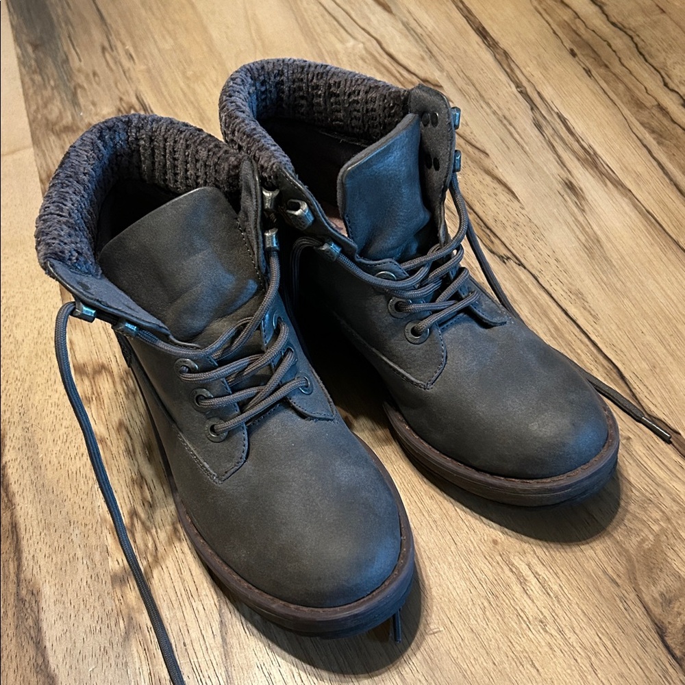 Blowfish Malibu Comet Ankle Lace Up Boots Gray Women's 7.5